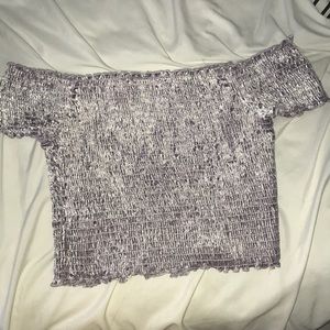 OFF THE SHOULDER VELVET TOP